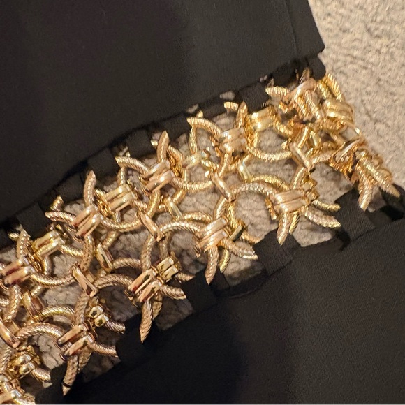 Alexis New Gaudy Golden Ring Cut Out Crepe Mini Dress Size L - Picture 16 of 16